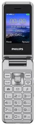 Кнопочный телефон Philips Xenium E2601 (серебристый), фото 2