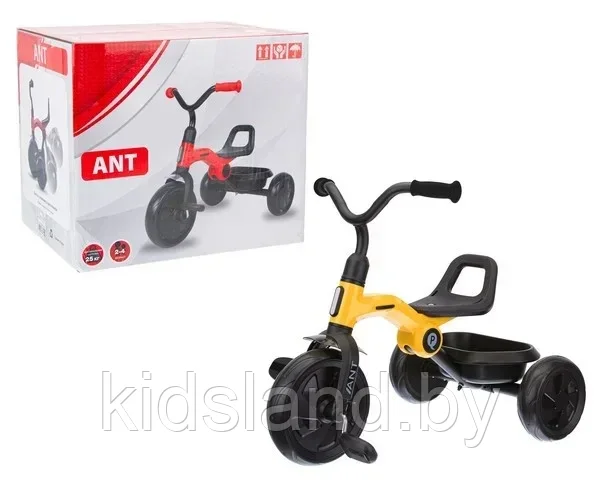 Детский трёхколёсный велосипед складной без ручки управления Qplay Ant ( желтый) - фото 5 - id-p224296801