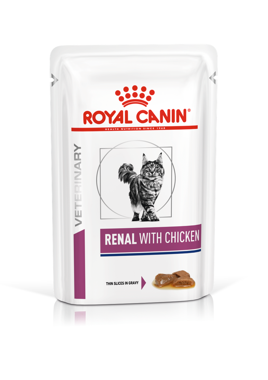 Royal Canin Renal влажный диетический корм с курицей (в соусе) для кошек, 85г., (Австрия) - фото 1 - id-p224297188