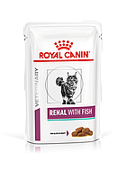 Royal Canin Renal влажный диетический корм с рыбой (в соусе) для кошек, 85г., (Австрия)