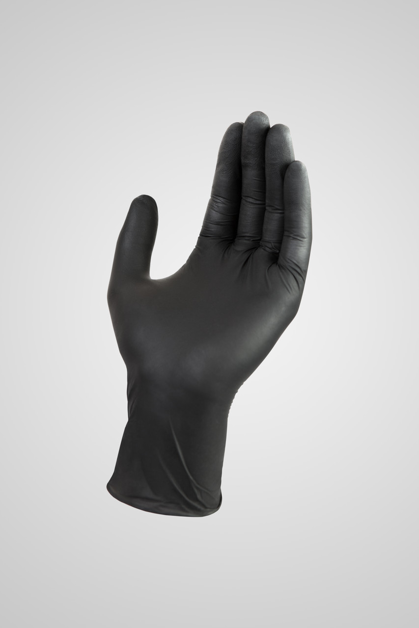 Д-продактс Black Atlas черные нитриловые перчатки - фото 1 - id-p214252208