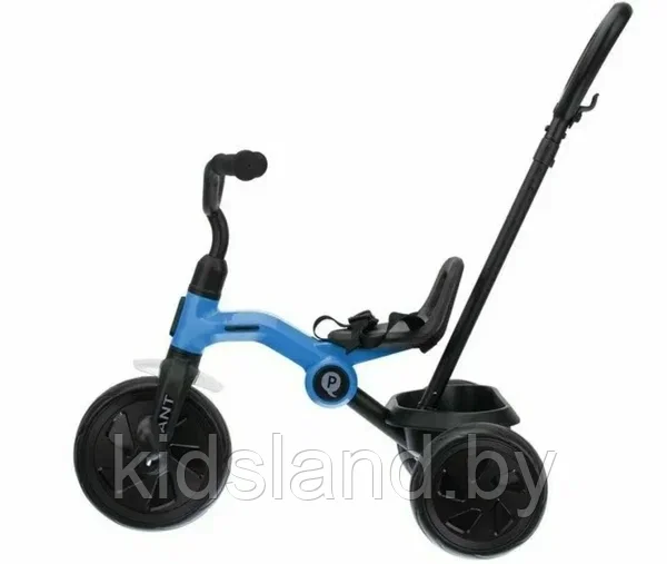 Детский трёхколёсный велосипед складной с ручкой управления Qplay Ant Plus( синий) - фото 5 - id-p224298103