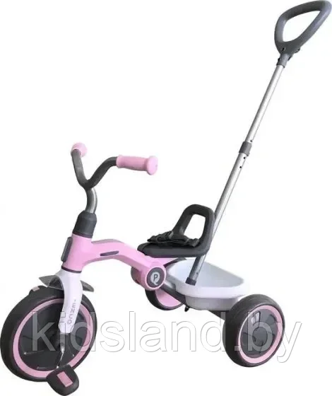Детский трёхколёсный велосипед складной с ручкой управления Qplay Ant Plus( розовый) - фото 1 - id-p224298226