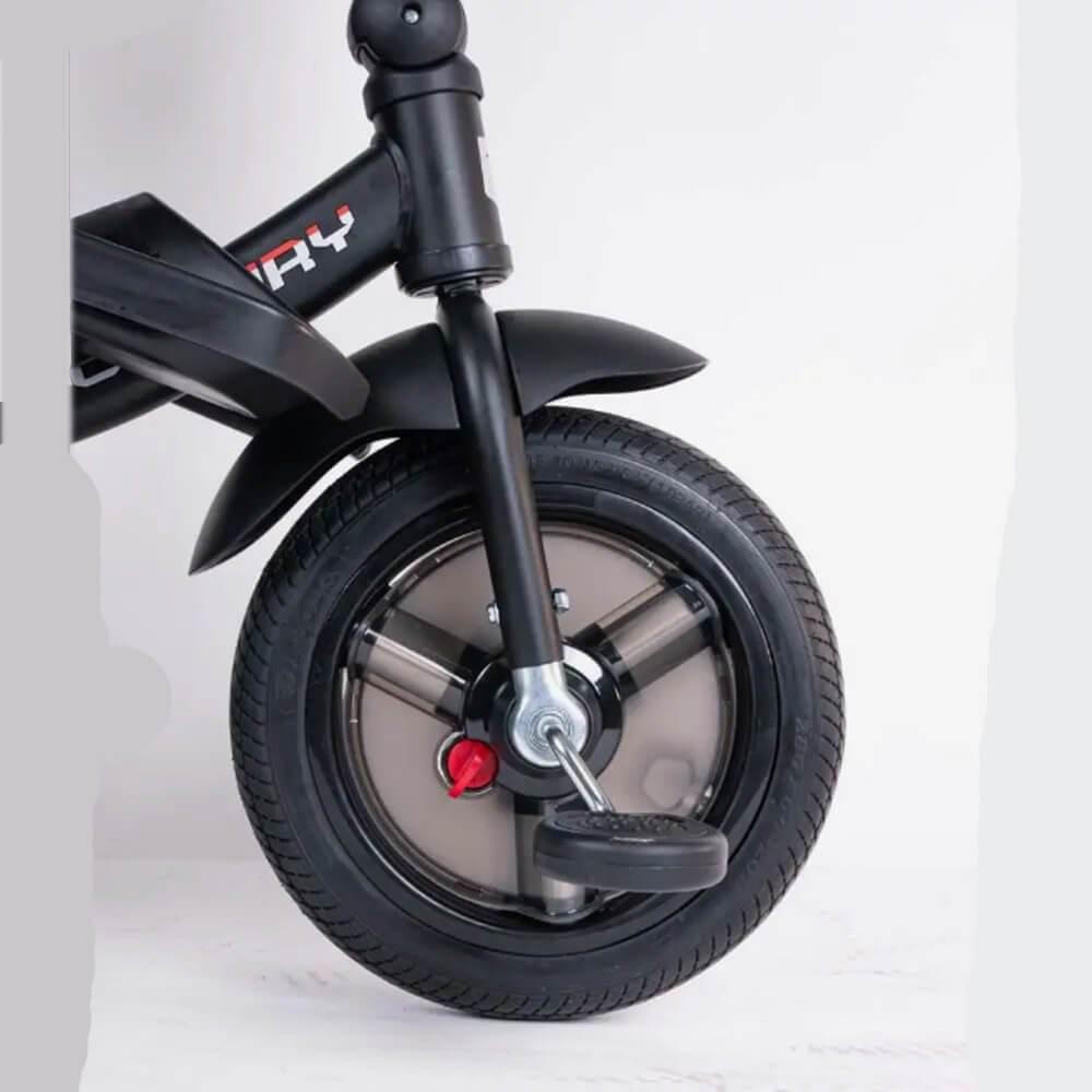 Детский трехколесный велосипед коляска Tech Team Luxury черный - фото 3 - id-p223295462