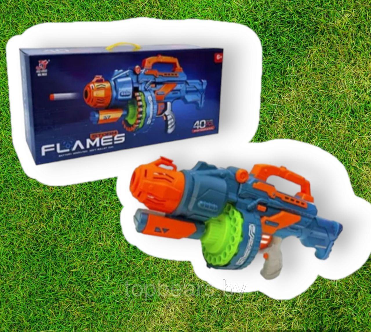 Детский игрушечный автомат бластер 7031, пистолет на поролоновых пулях механический - фото 4 - id-p224299393