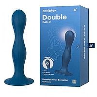 Фаллоимитатор со смещенным центром тяжести Satisfyer Double Ball-R синий 18 см