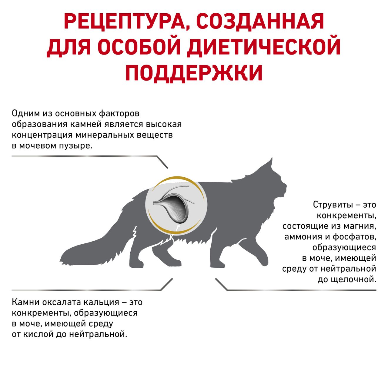 Royal Canin Urinary S/O сухой корм диетический для взрослых кошек при мочекаменной болезни, 0,4кг, (Россия) - фото 3 - id-p224299852