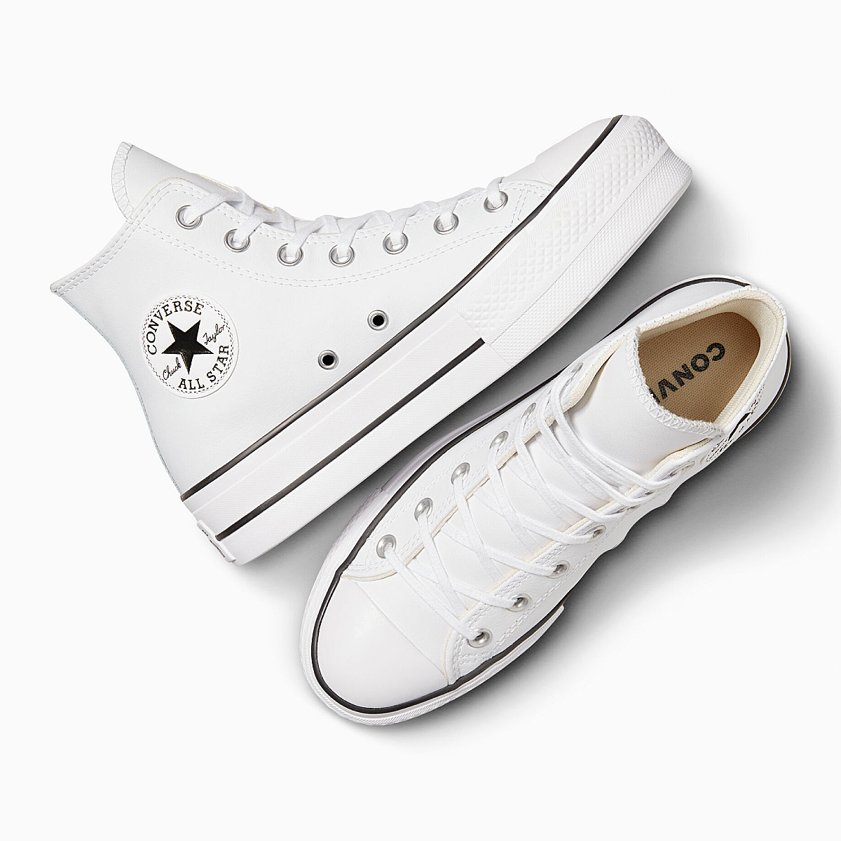 Кеды женские Converse Chuck Taylor All Star Lift HI белый 561676C - фото 3 - id-p224291302