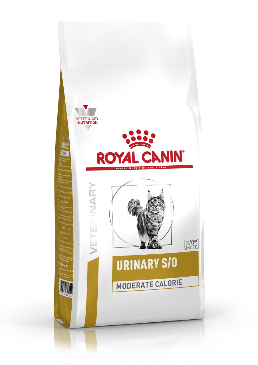 Корм сухой диетический Royal Canin Urinary S/O Moderate Calorie для взрослых кошек с лишним весом 400гр.