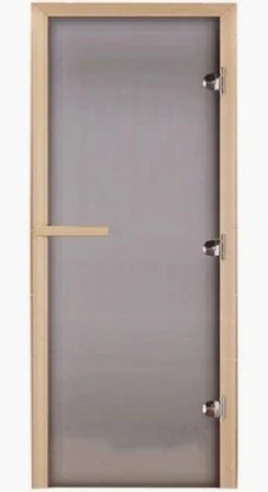 Дверь для сауны DoorWood "Теплое утро"  190х70 (сатин, коробка листва)