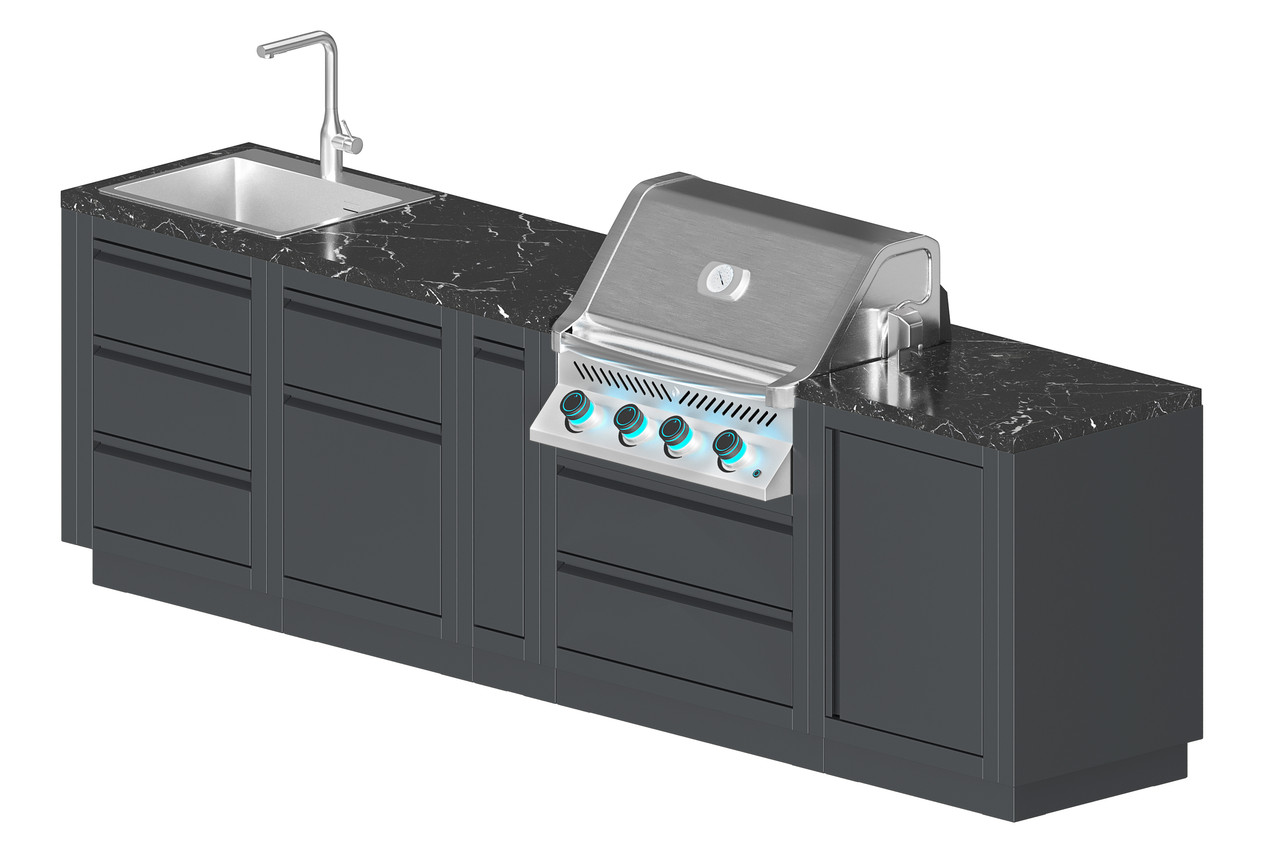 Модульная гриль-кухня ONTARIO 500 (черная) - фото 2 - id-p224301739