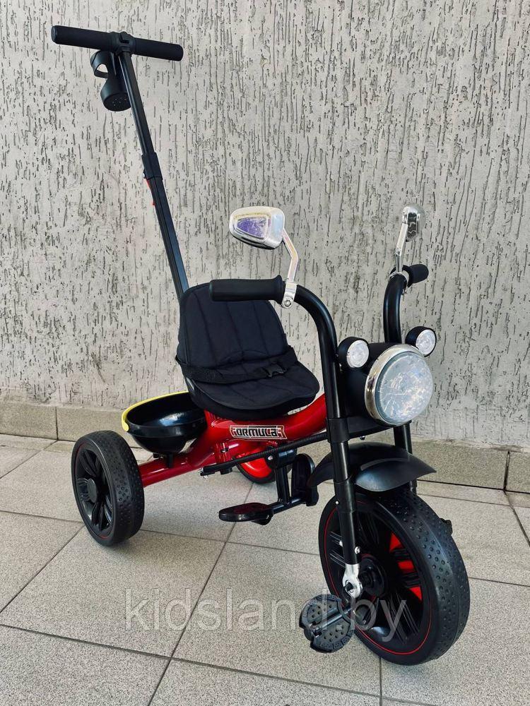Детский трехколесный велосипед с ручкой Trike Formula F9 ( красный) - фото 3 - id-p224301751