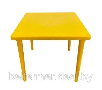Пластиковый стол квадратный (желтый) - фото 1 - id-p224301945