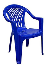 Пластиковый стул (кресло, синее)