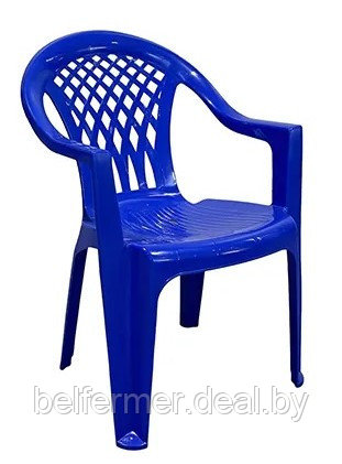 Пластиковый стул (кресло, синее) - фото 1 - id-p224301948