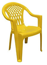 Пластиковый стул (кресло, желтое)