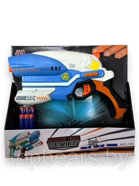 Детский космический бластер-пистолет с мягкими пулями, пистолет игрушечный 6015 - фото 3 - id-p224302420