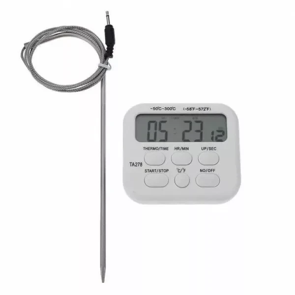Кухонный цифровой термометр со щупом + кулинарный таймер Kitchen TA-278 - фото 4 - id-p224302047