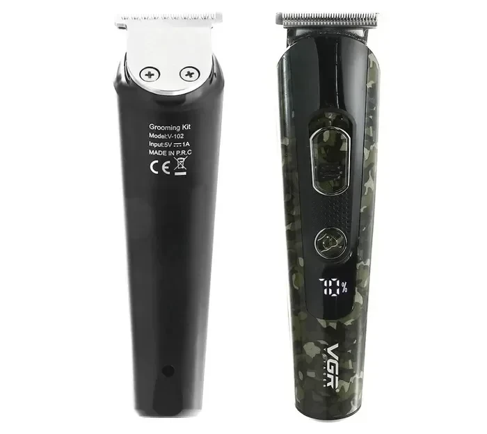 Электрическая машинка триммер 5 в 1 для стрижки волос, бритья бороды VGR V-102, мужская электро бритва - фото 3 - id-p224302102
