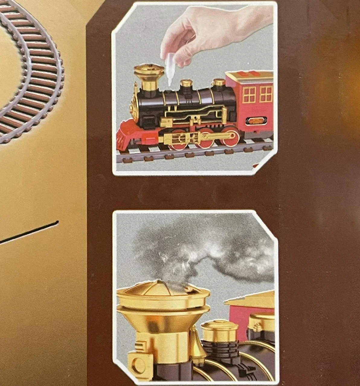 Игрушечный набор железная дорога с дымом c подсветкой и звуком Trains GD-209A - фото 5 - id-p224302196