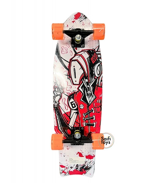 Скейтборд " Красный с белым принт " - фото 2 - id-p224302256