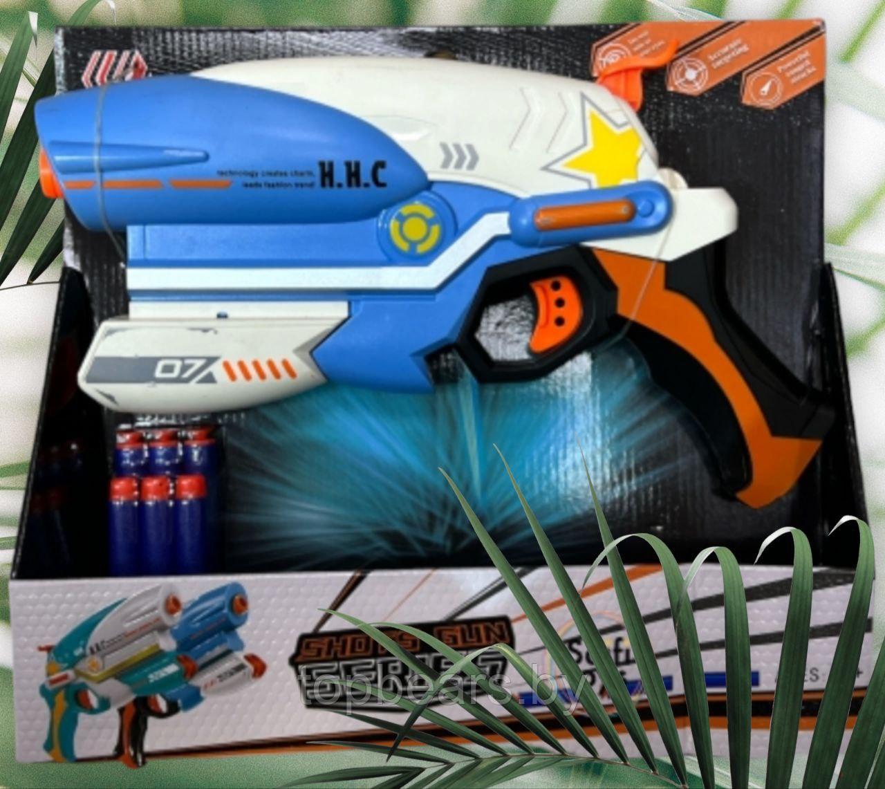 Детский космический бластер-пистолет с мягкими пулями, пистолет игрушечный 6015 - фото 5 - id-p224302420