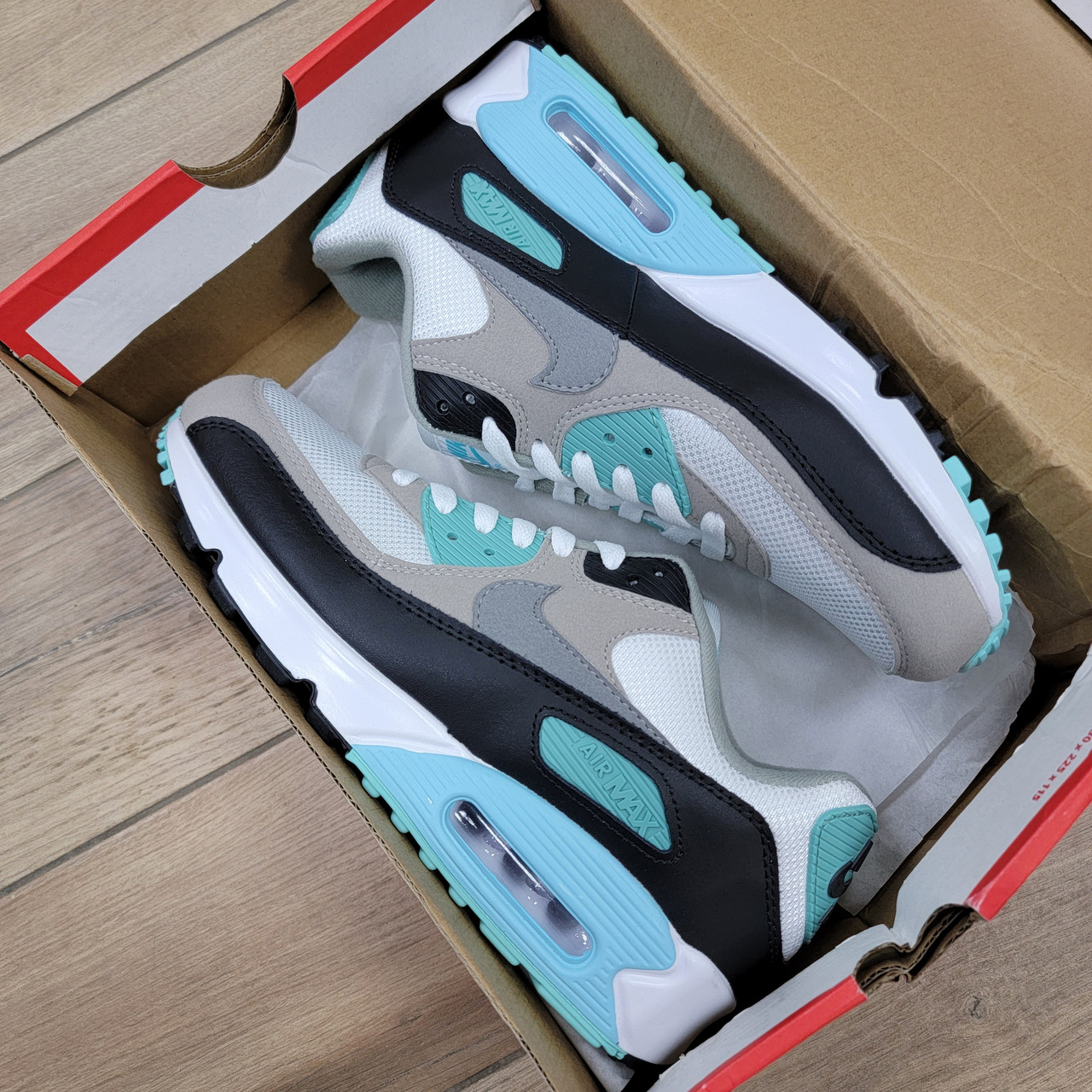 Кроссовки Nike Air Max 90 Gray Green Black - фото 6 - id-p204024683