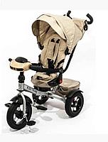 Детский трёхколесный велосипед трансформер Kids Trike Lux Comfort бежевый 6088