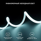 Лента светодиодная для бани и сауны 5м. 24В smd2835 IP68 6500К холодный белый, фото 3