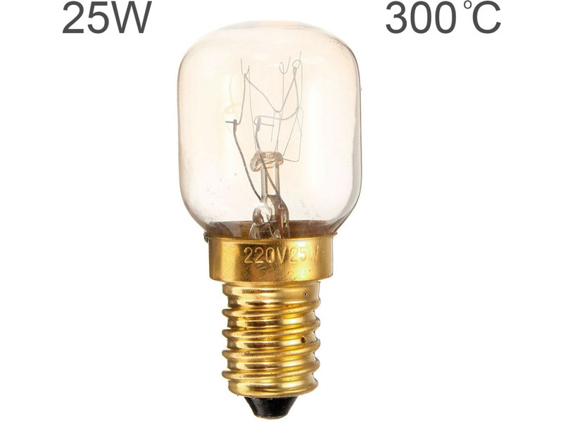 Лампа освещения для духовки 55304066 (E14 25W 300°C, 25X57mm, made in Italy) - фото 1 - id-p202252540