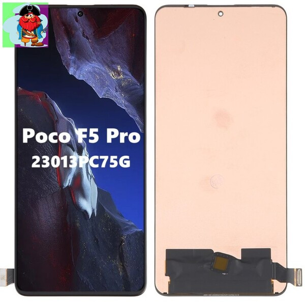 Экран для Xiaomi POCO F5 Pro с тачскрином, цвет: черный (оригинальный дисплей) - фото 1 - id-p224303130
