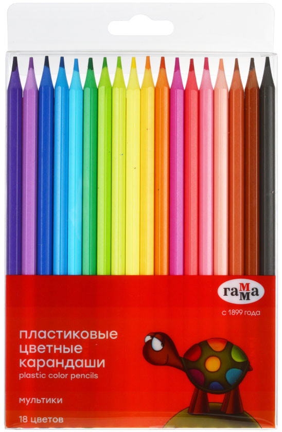 Карандаши цветные «Мультики» 18 цветов, длина 175 мм - фото 2 - id-p224302781