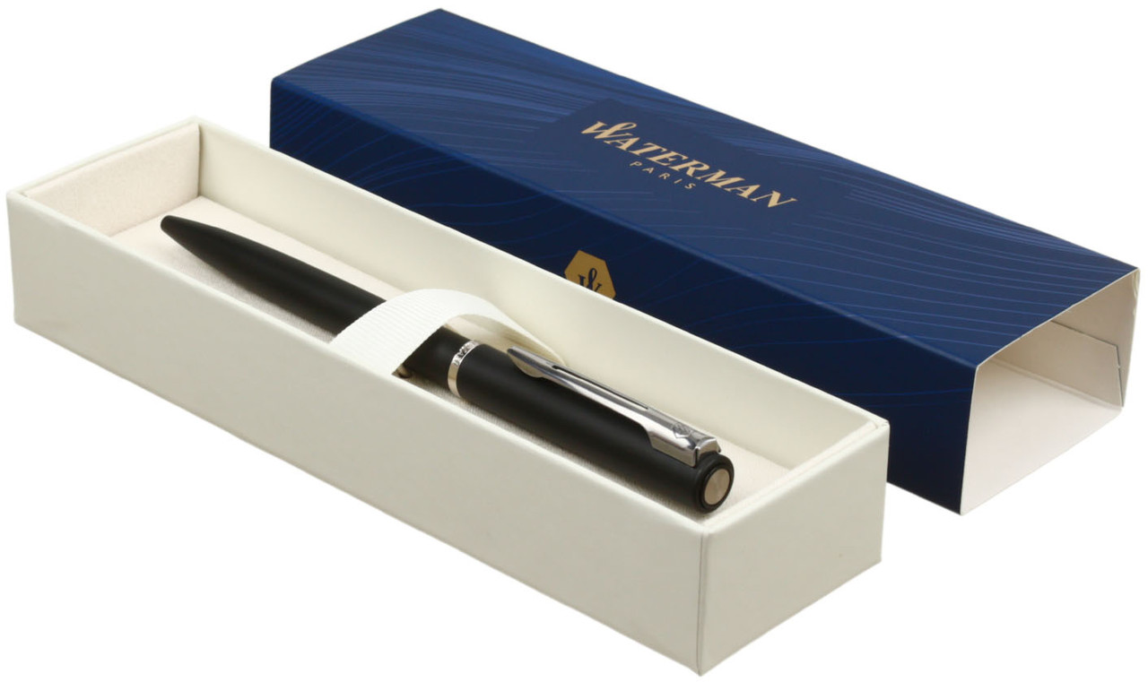 Ручка подарочная шариковая автоматическая Waterman Allure Black корпус черный - фото 3 - id-p224302782