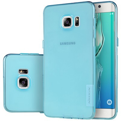 Силиконовый чехол Nillkin Nature TPU Case Blue для Samsung Galaxy S6 Edge Plus - фото 3 - id-p224303589