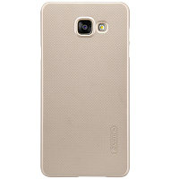 Пластиковый чехол с пленкой Nillkin Super Frosted Shield Gold для Samsung A710F Galaxy A7 (2016)