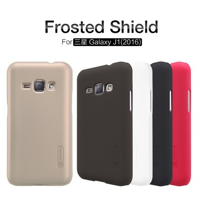 Пластиковый чехол с пленкой Nillkin Super Frosted Shield Black для Samsung J120F Galaxy J1 (2016) - фото 4 - id-p224303614