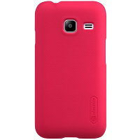 Пластиковый чехол с пленкой Nillkin Super Frosted Shield Red для Samsung J105H Galaxy J1 mini