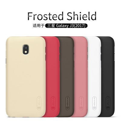 Пластиковый чехол с пленкой Nillkin Super Frosted Shield Black для Samsung J330F Galaxy J3 (2017) - фото 4 - id-p224303639