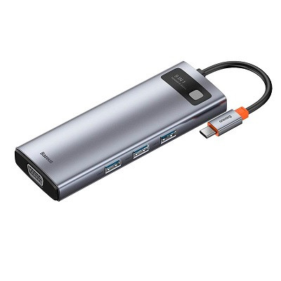 USB - разветвитель адаптер Baseus Metal Gleam Series 9-in-1 Multifunctional Type-C HUB Docking Station - фото 3 - id-p224303758