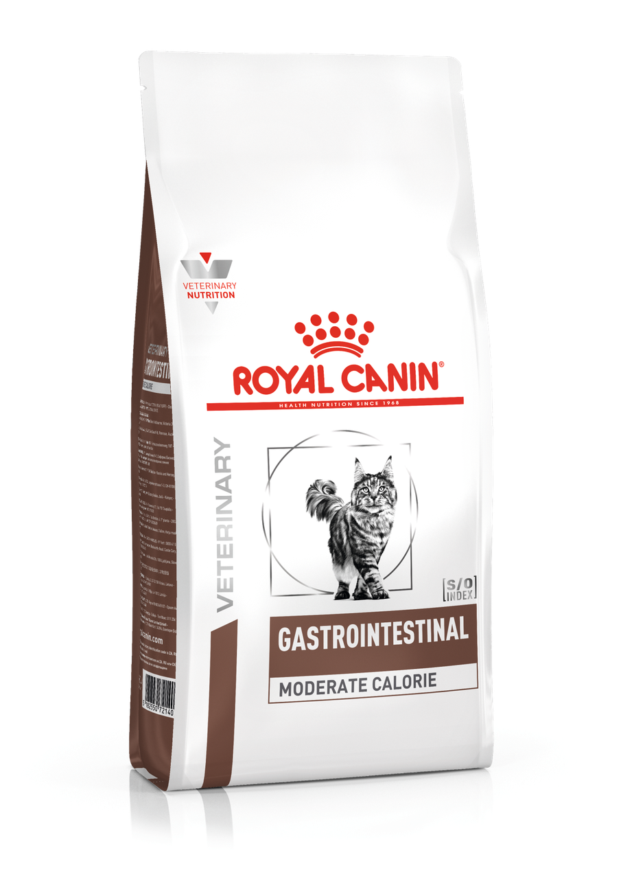 Royal Canin Gastrointestinal Moderate Calorie сухой корм для кошек, склонных к набору веса 0,4кг, (Россия) - фото 1 - id-p224303841