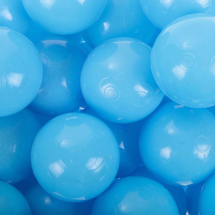 Шарики для сухого бассейна с рисунком, диаметр шара 7,5 см, набор 500 штук, цвет голубой - фото 2 - id-p224304065