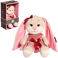 Мягкая игрушка "Зайка Лин в розовом бархатном платьице с бантиком", 20 см JL-04202305-20