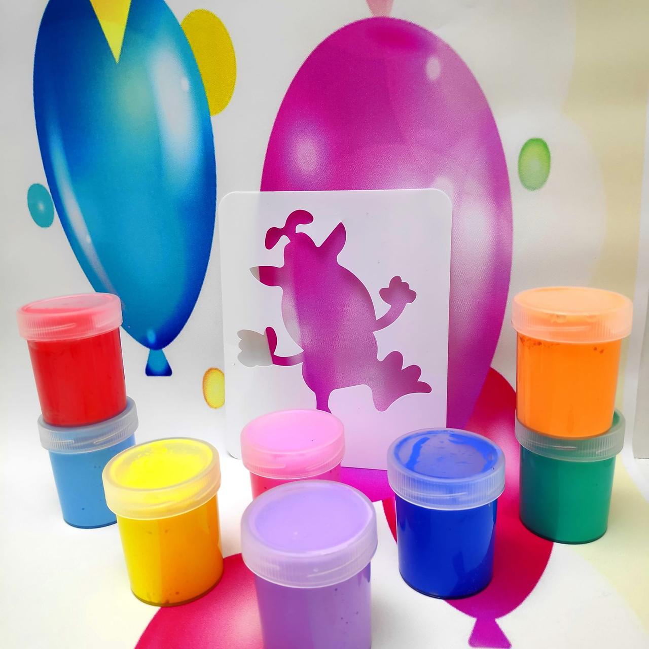 Набор для творчества Рисуем пальчиками Буба (краски 8 цветов по 40 мл., трафарет, раскраска) - фото 6 - id-p224304672