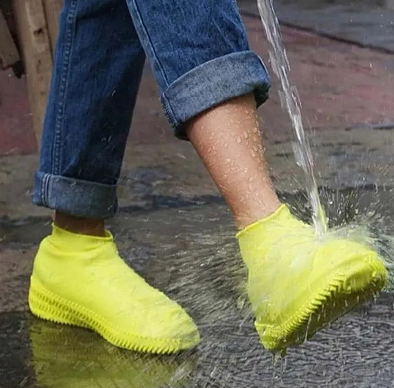 Бахилы (чехлы на обувь) от дождя и песка многоразовые силиконовые Waterproof Silicone Shoe. Суперпрочные, - фото 2 - id-p224304746