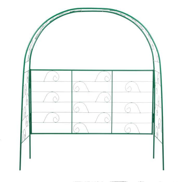 Арка садовая, разборная, 180 × 150 × 50 см, металл, зелёная, «Беседка» - фото 2 - id-p224305770