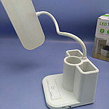 Беспроводной светильник - лампа на гибком основании с органайзером и подставкой для смартфона / Настольный LED, фото 8
