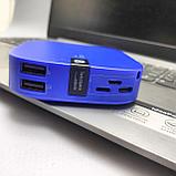 Портативное зарядное устройство Power Bank 10000 mAh / Micro Usb, Type C, Lightninng- вход, 2 USB-выхода,, фото 6