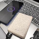 Портативное зарядное устройство Power Bank 5000 mAh из пшеничного волокна / Micro-USB, 2 USB-выхода, фото 2