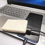 Портативное зарядное устройство Power Bank 5000 mAh из пшеничного волокна / Micro-USB, 2 USB-выхода, фото 3