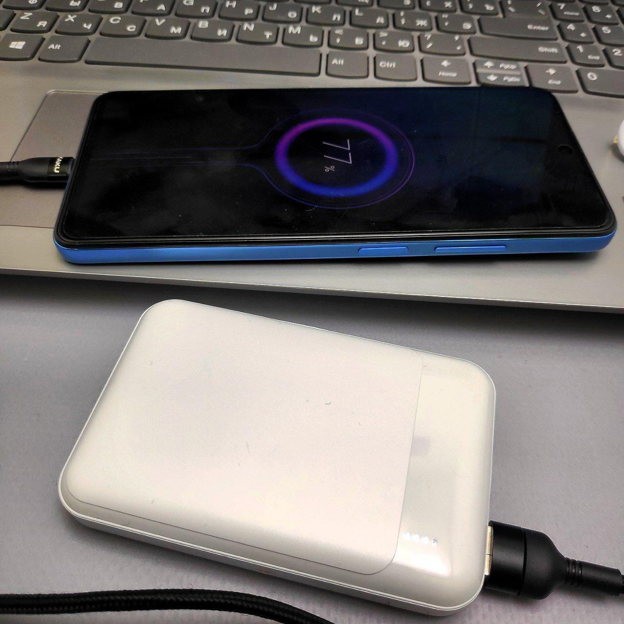 Портативное зарядное устройство Power Bank 5000 mAh / Micro-USB, Type C, 2 USB-выхода, точечный индикатор - фото 10 - id-p224304794